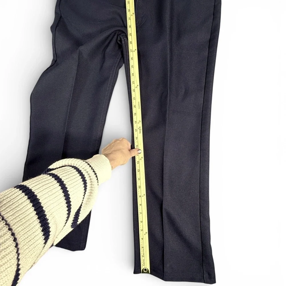 VTG Levis Pants Mens 38x30 (38x28) Navy Dacron 10517 Polyester Sta‎ Prest Hemmed - Picture 11 of 12
